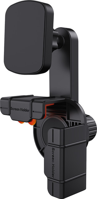 Xnyocn Magnetischer Handyhalter für Auto-Bildschirm und Büro-Monitor in Schwarz, universelle Display-Seitenhalterung mit Platte - Bild 1