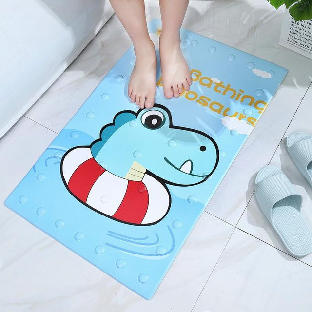 Rutschfeste Cartoon Badezimmer Matte von Yiran Furniture in Blau, B/B: 40 x 70 cm - Bild 1