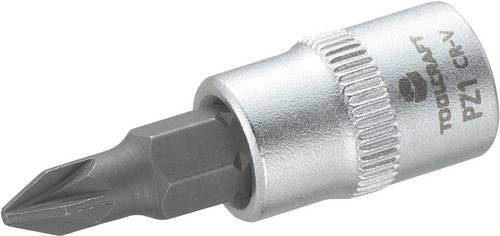 TOOLCRAFT Steckschlüssel-Bit-Einsatz Pozidriv PZ 1 1/4 in Silber, Aufnahme 6,3 mm - Bild 1