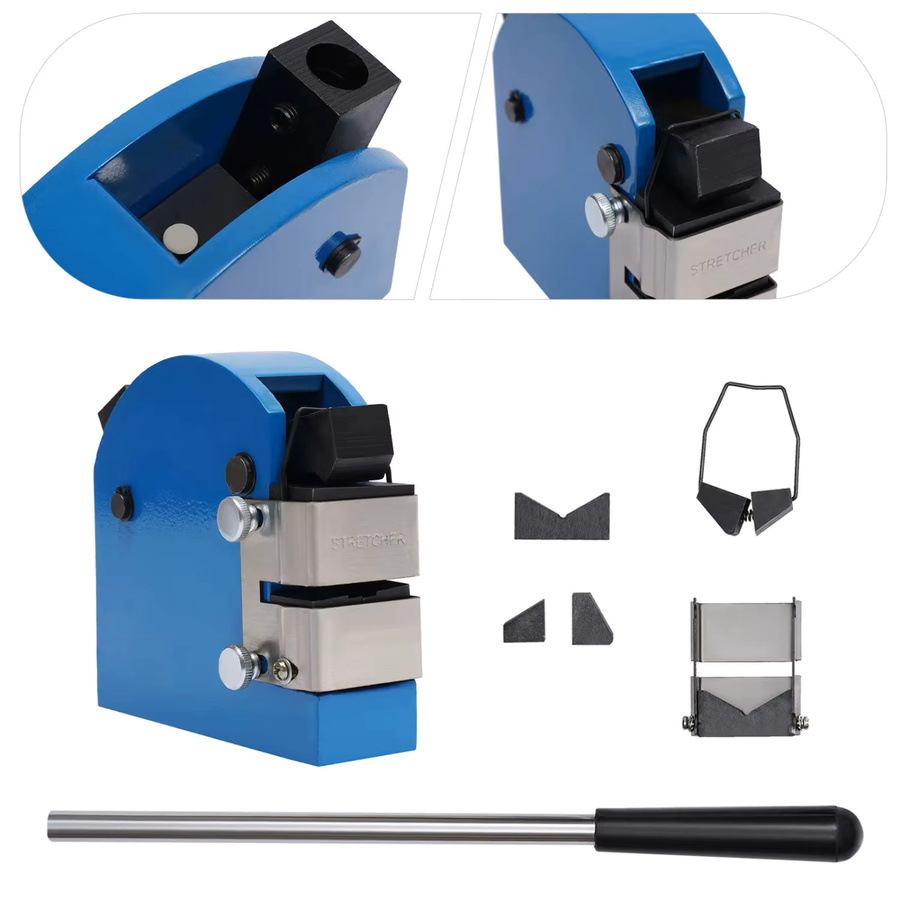 CNCEST Metallschrumpfmaschine und Biegemaschine in Blau für Keilrahmen mit 1,2/1,5 mm Kompression - Bild 2