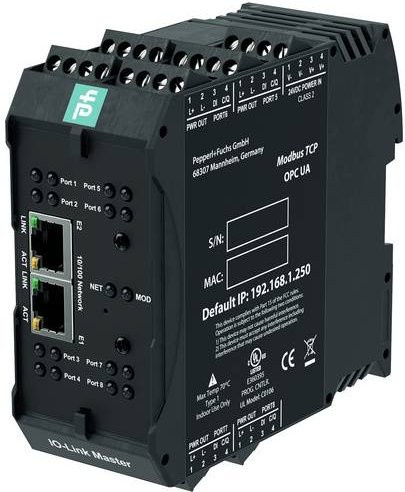 Pepperl+Fuchs ICE3-8IOL-K45S-RJ45 I/O Modul 24 V/DC, Schwarz - Bild 1