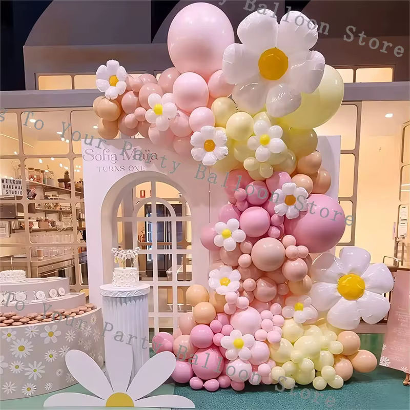 Ballon Girlande Bogen Kit zur Geschlechtsenthüllung mit Macaron rosa und blau Ballons sowie Sonnenblumen Folienballons für Baby Shower und Geburtstagsdekorationen - Bild 3