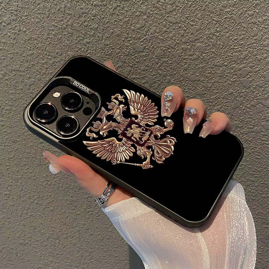 Epc Handyhülle mit russischem Flaggen-Emblem in Silber für iPhone 11 bis iPhone 17 Pro Max Plus - Bild 3