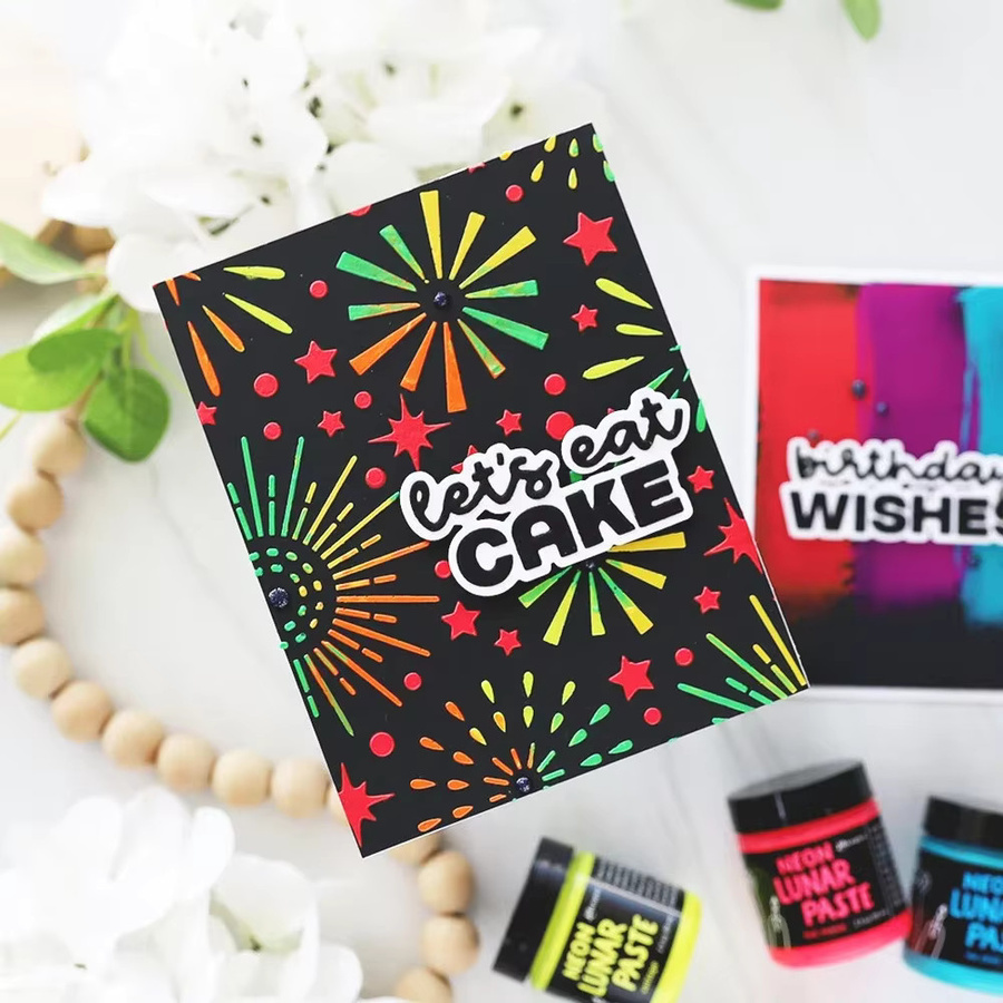 Metall-Stanzformen für Scrapbooking und Papierkarten mit Motiv Alles Gute zum Geburtstag und Frohe Ostern in Mehrfarbig - Bild 3