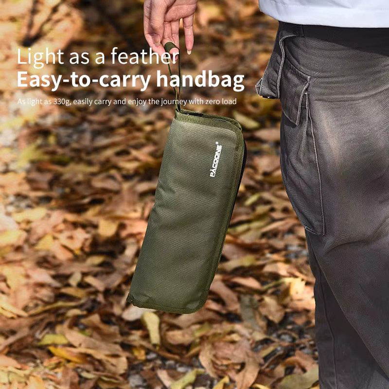 PACOONE Outdoor Camping Stuhl aus Aluminiumlegierung in Gold und Grün mit praktischer Tasche - Bild 3