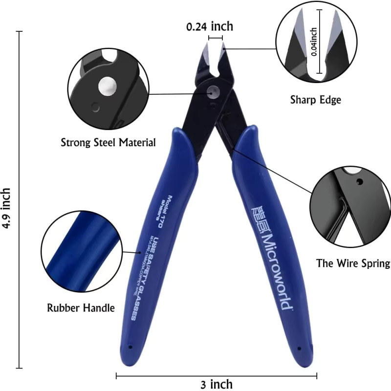 Creality 170 Elektronische Diagonalzange aus Kohlenstoffstahl in Blau für 3D-Modellbau und 3D-Druckerteile - Bild 2