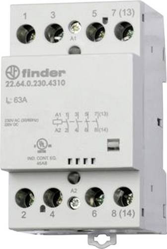 Finder Installationsschütz 22.64.0.024.4610 mit 2 Öffnern und 2 Schließern 440 V/AC in Weiß - Bild 1
