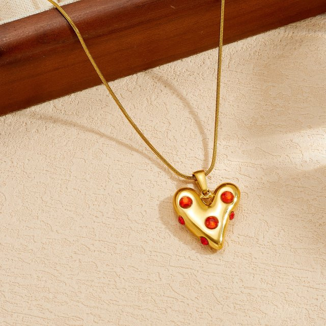 DIEYURO Halskette Edelstahl, Gold, Kristall, Damen - Bild 1