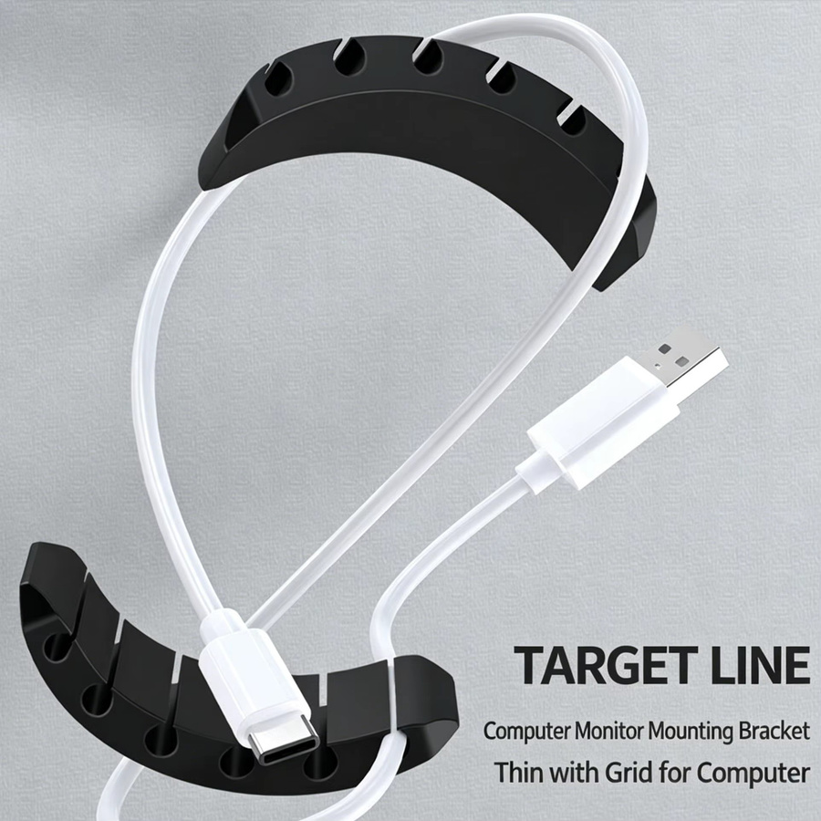 AKABEILA USB-Kabel-Organizer aus Silikon mit 4/6-Loch für USB-C Kabel in Schwarz - Bild 3