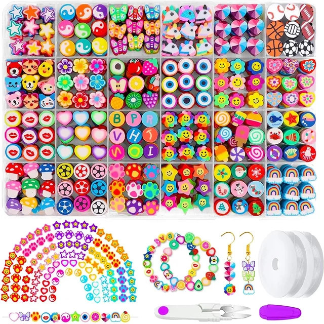 QIAO Polymer Clay Perlen Kit, 24 Stile, Bunt / Mehrfarbig, Set / Bundle - Bild 1