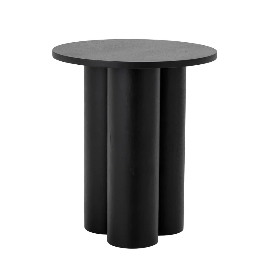Bloomingville Beistelltisch Aio in Schwarz mit runder MDF-Platte im skandinavischen Design, Höhe: 45 cm - Bild 1