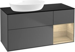 V&B Waschtischunterschrank Finion mit Wandbeleuchtung, Anthrazit, Breite: 120 cm, Höhe: 50,1 cm, Tiefe: 50,1 cm - Bild 1