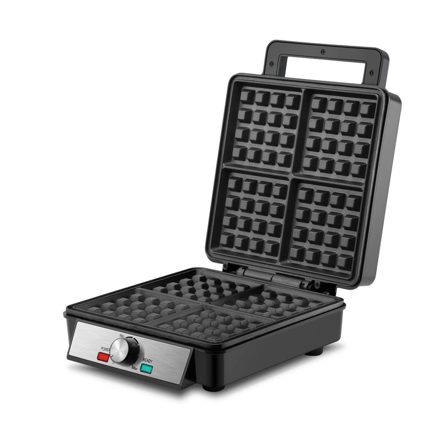 Steinborg XXL Waffeleisen für belgische Waffeln mit Antihaftbeschichtung, 1200 Watt, Schwarz - Bild 3