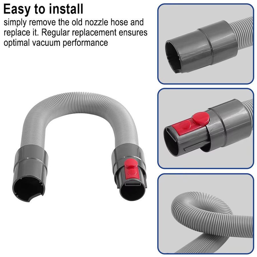 Flexibler Verlängerungsschlauch für Dyson Staubsauger V7 V8 V10 V11 V15, Teleskop-Verlängerungsrohr in Grau - Bild 4