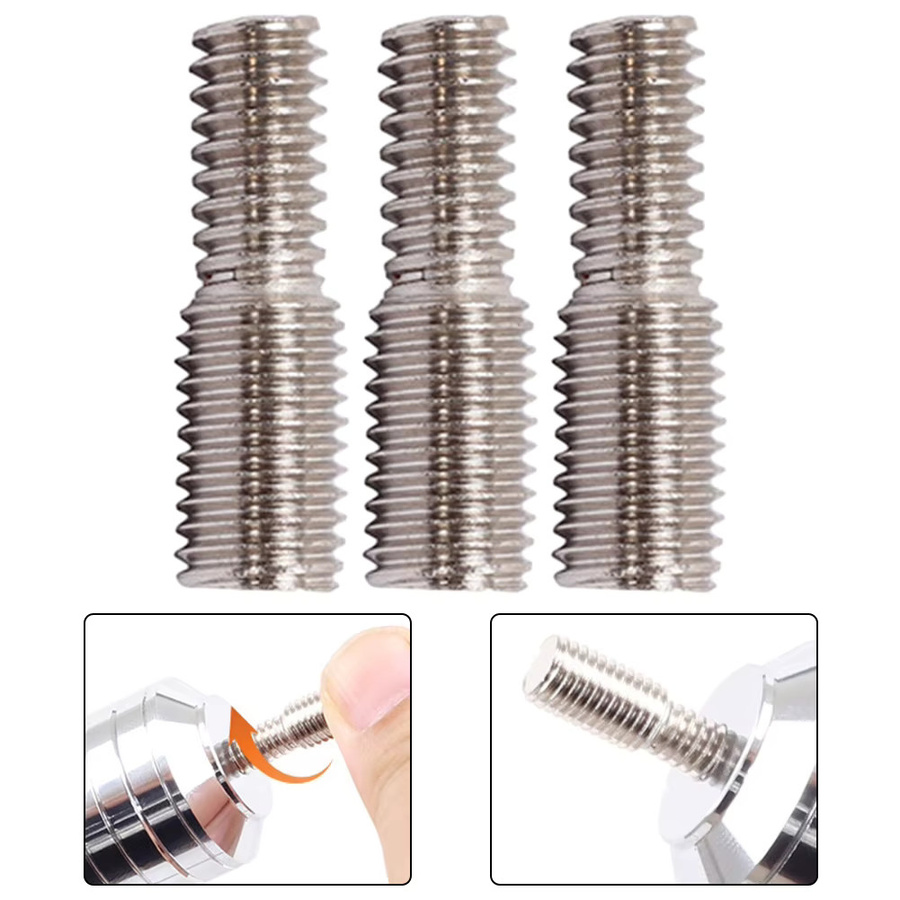 SPORTARC 3er Set Doppel-ende Konverter Reduzierung Bolzen 1/4 20 zu 5/16 24 Gewinde Adapter - Bild 4