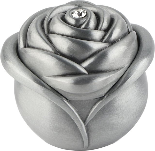 TOMTOP JMS Ehering-Box, Zinklegierung, Rosenblüten-Design, gray, Unisex - Bild 1