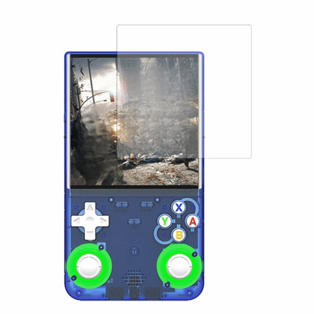 Displayschutzfolie aus gehärtetem Glas mit 9H Härtegrad und Antireflexions-Beschichtung für die R36 Ultra Handheld-Spielekonsole, transparent - Bild 1