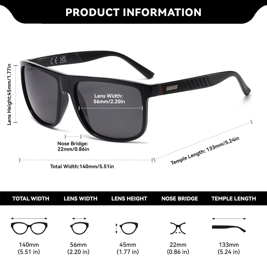 BARCUR Sonnenbrille, Vollrand, Kunststoff, black - Bild 2
