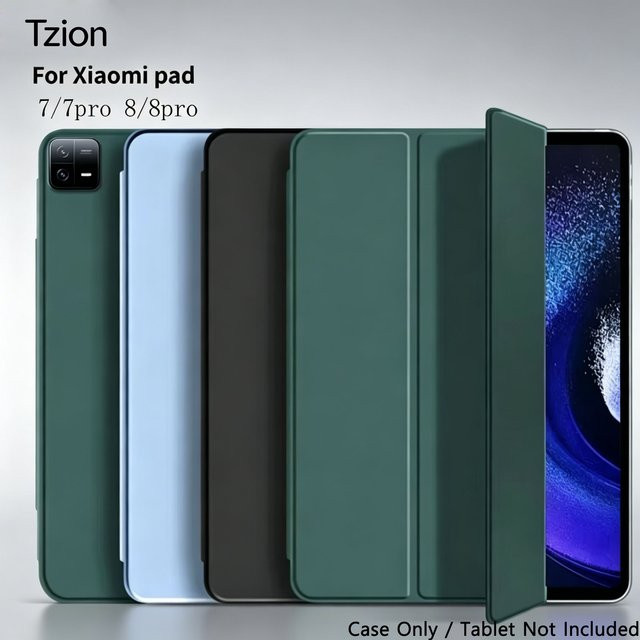 Schutzhülle von tzion kompatibel mit Xiaomi Pad 8, Pad 8 Pro, Pad 7 und Pad 7 Pro 11,2 Zoll 2024 in Pink mit Standfunktion und Rückenschale - Bild 1
