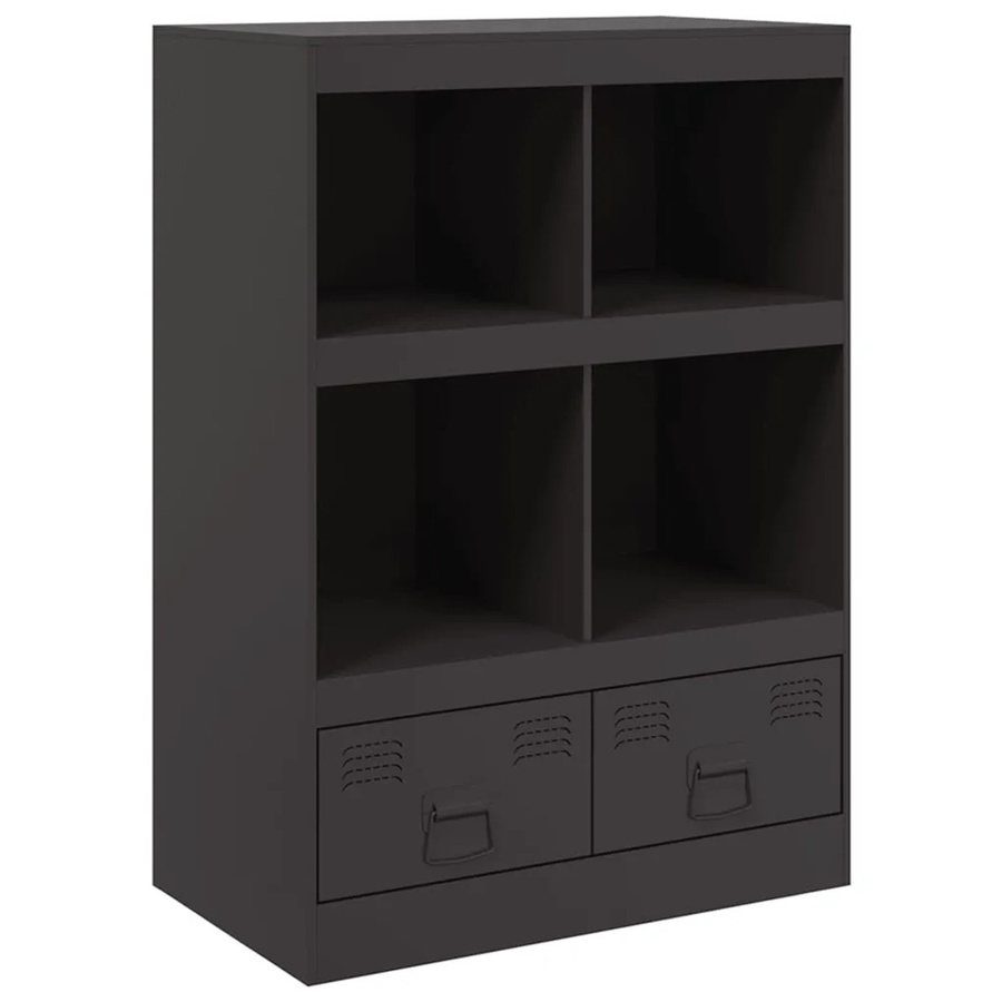 vidaXL Highboard aus kaltgewalztem Stahl in Schwarz Matt, B/T/H: 67 x 39 x 95 cm - Bild 2