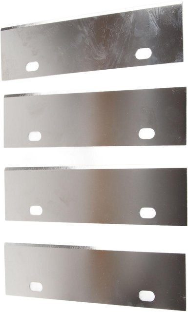 4 Stück Grillschaber Ersatzklingen aus Edelstahl in Silber von mfySpace für Outdoor BBQ und Plancha - Bild 1