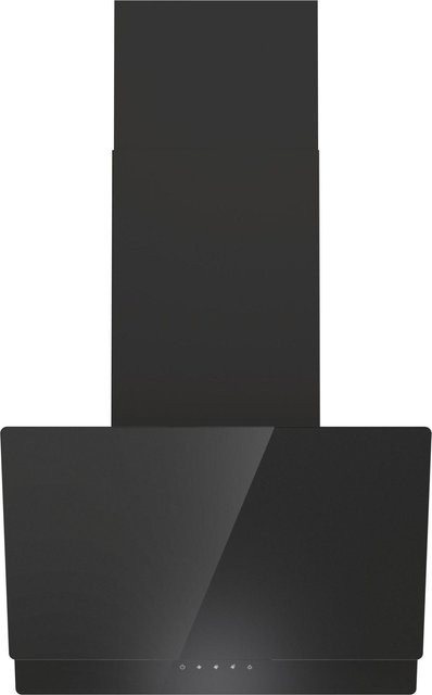 Gorenje W6TB Dunstabzugshaube in Schwarz mit LED-Display und Glasoberfläche für Abluft oder Umluft - Bild 1