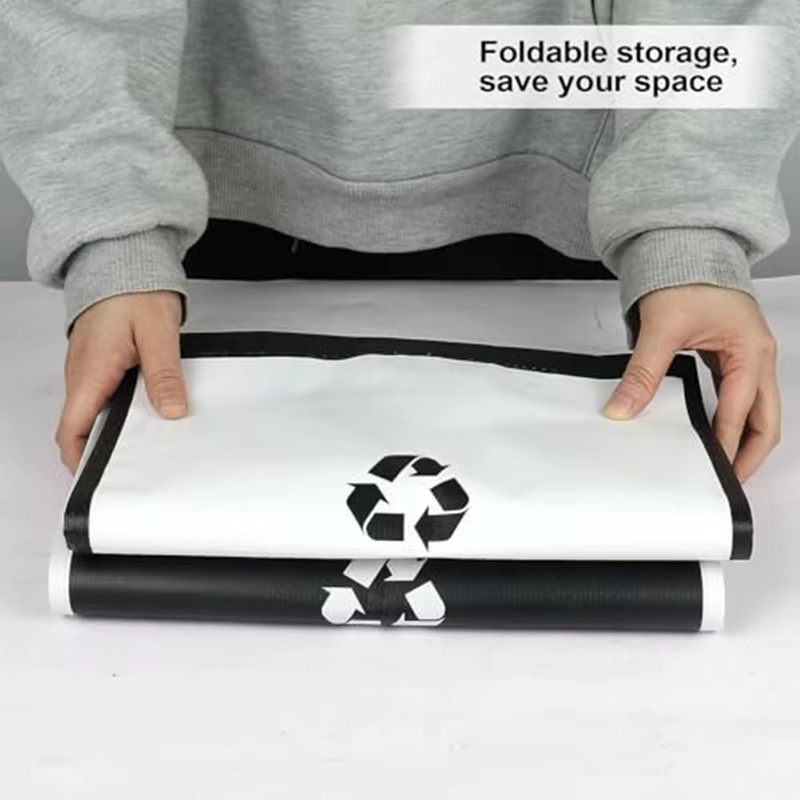 Untior 2er-Pack Recyclingbeutel mit Griff und Sortier-Organizer, wasserdicht, Weiß und Schwarz, Fassungsvermögen: 28,7 l - Bild 5