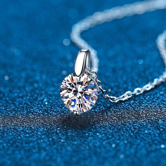 YIRAN Jewelry Halskette, Moissanit, Diamant, 925 Silber, Unisex - Bild 1