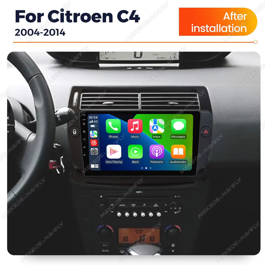 AUTOSHARK Android 15 Autoradio mit Carplay für Citroen C4 C-Triomphe C-Quatre 2004-2014, 2 Din Multimedia Player Stereo in Schwarz - Bild 2