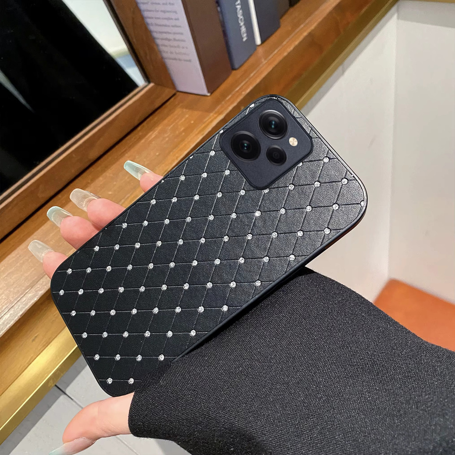 Personality Advanced Kunstleder-Handyhülle mit Rautenmuster für Xiaomi Redmi Note 11 12S 13 Pro Plus 4G 5G in Grün - Bild 3