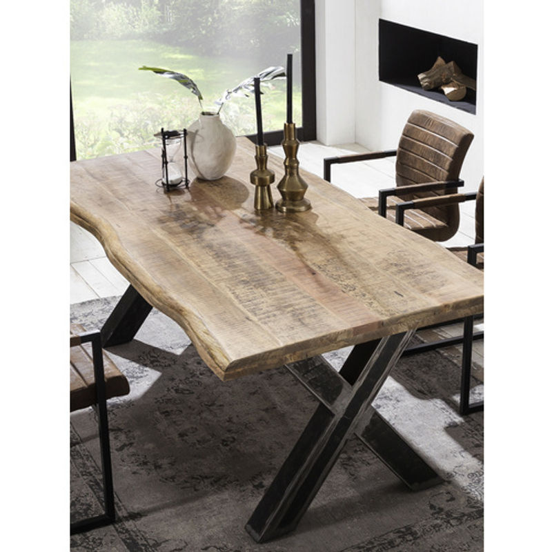 SIT Esstisch TABLES & CO aus Mango Holz in Braun mit Live Edge Design, Höhe: 76 cm, Tiefe: 90 cm - Bild 3