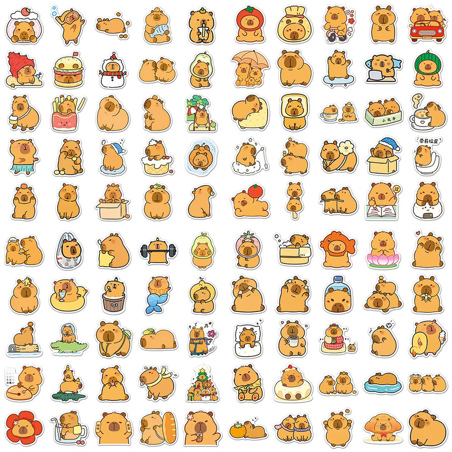 Charile Capybara Sticker Pack, multicolor, 10 Stück - Bild 2