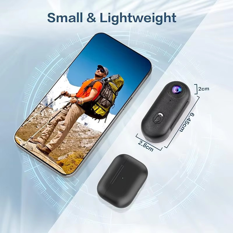 POVCAN 4K Daumen Action Kamera mit WiFi, Wasserdicht, Schwarz - Bild 6