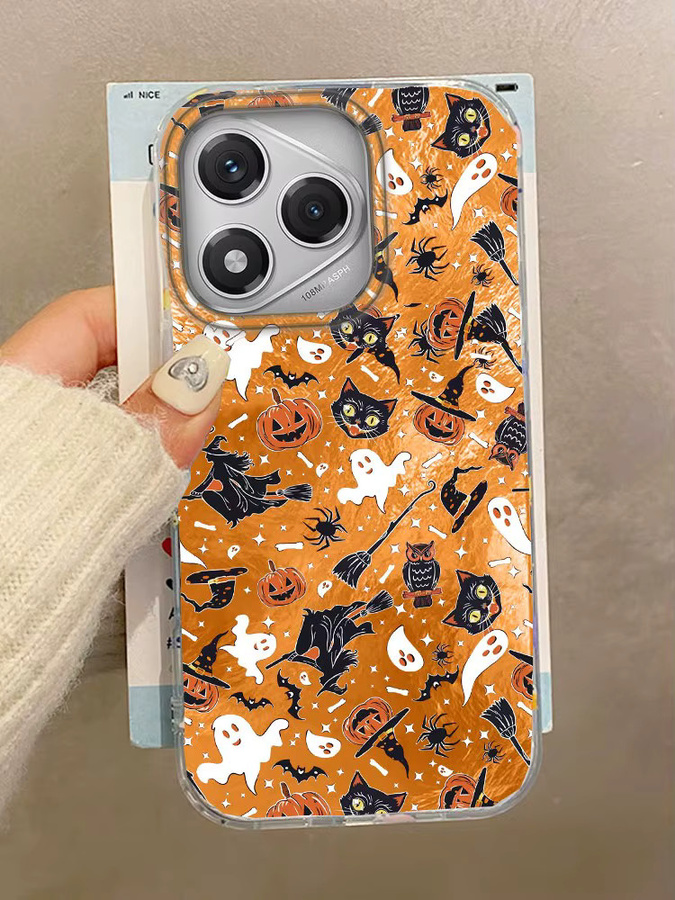 Halloween Kürbis Geist Handyhülle für Honor 400 200 90 Smart Pro Magic 7 6 5 70 Lite X9a X9c X9b X8a X8b X8c X6c X7b X7c X6b X36 in Orange - Bild 2