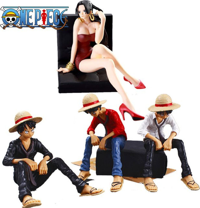 Bandai One Piece Actionfiguren Ornament Ruffy und Hancock als dekorative Cartoon Figuren aus Kunststoff, mehrfarbig - Bild 1