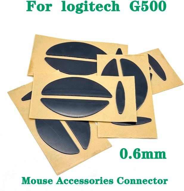 Logitech G500 Maus-Skates Pads in Schwarz, 0,6 mm Dicke, Set aus rutschfesten Mausfüßen - Bild 1