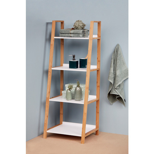 Wenko Regal Finja im Scandi-Style aus Bambus und MDF, Braun, B/T/H: 43 x 36 x 112 cm - Bild 2