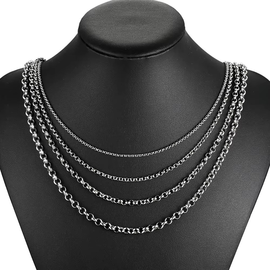 SalaWendy Halskette Edelstahl, Runde Perle, Unisex - Bild 4