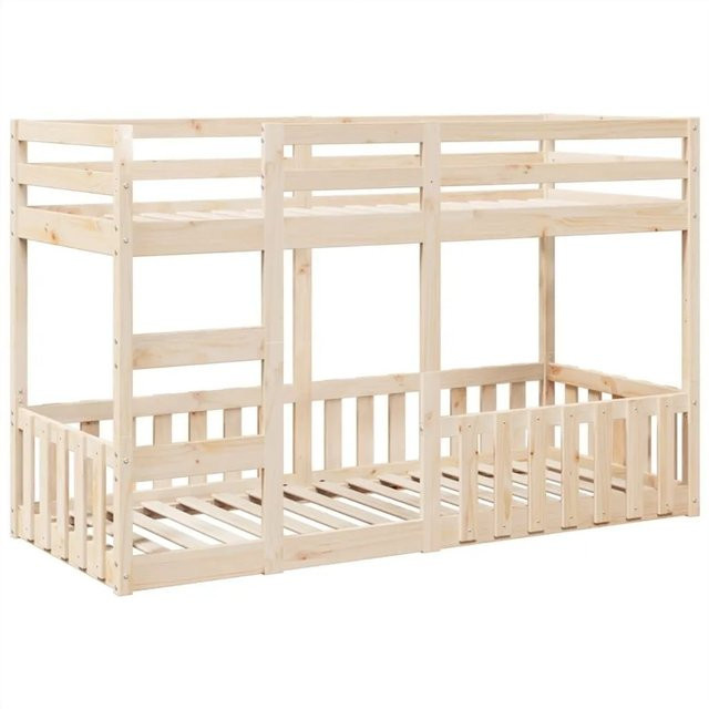 vidaXL Etagenbett aus Massivholz Kiefer in rustikalem Design für Kinder - Bild 1