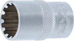 BGS Steckschlüssel-Einsatz Gear Lock 10217, Antrieb 1/2 Zoll, SW 17 mm, Silber - Bild 1