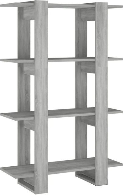 vidaXL Bücherregal und Raumteiler in Grau Sonoma, B/T/H: 80 x 30 x 123,5 cm - Bild 1