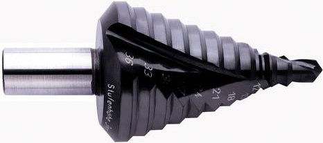 Exact 07040 HSS Stufenbohrer mit TiAIN-Beschichtung in Silber, Gesamtlänge: 86 mm - Bild 1