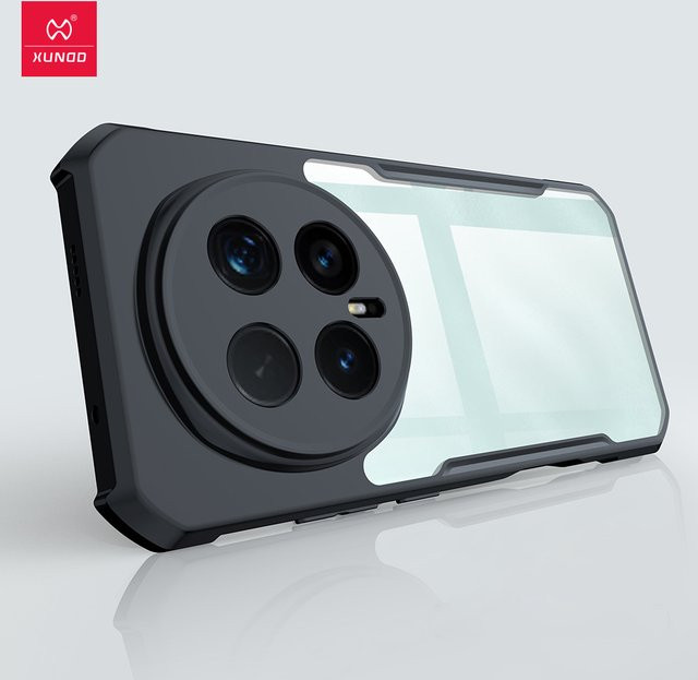 Xundd Schutzhülle für Honor Magic 8 Pro und Honor Magic 8, transparent mit schwarzen Streifen, TPU und Acryl, mit Anti-Drop-Linsenschutz - Bild 1