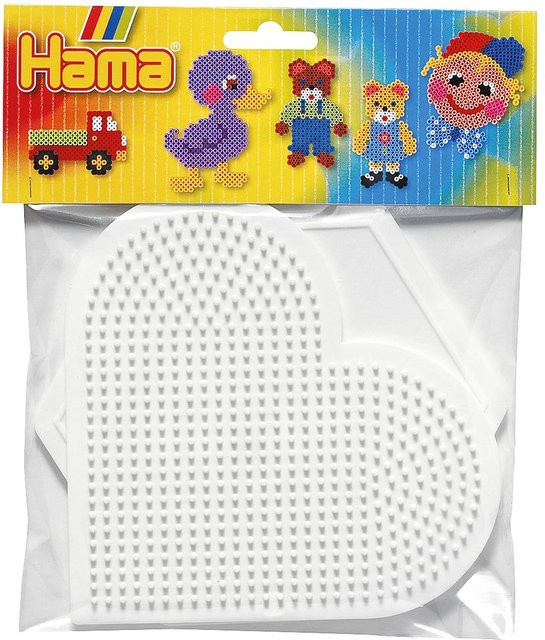 Hama Stiftplatten Herz & Sechseck weiß - Bild 1