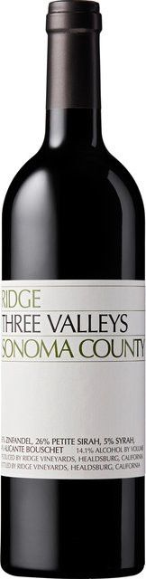 Ridge Vineyards Three Valleys Rotwein, Sonoma County, 2022, trocken, 0,75 l - Bild 1