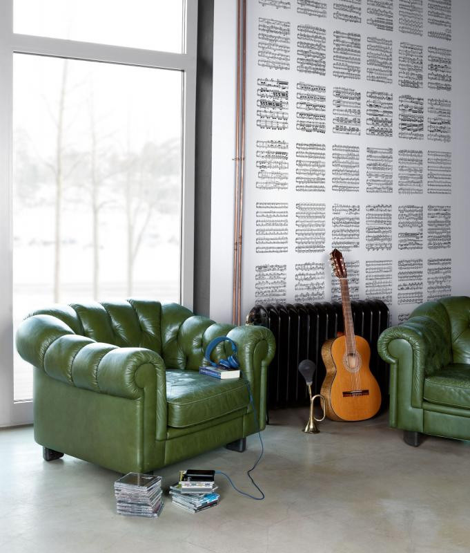Mr Perswall Mural Love Notes Wanddesign in Weiß mit abstraktem Textmotiv - Bild 1