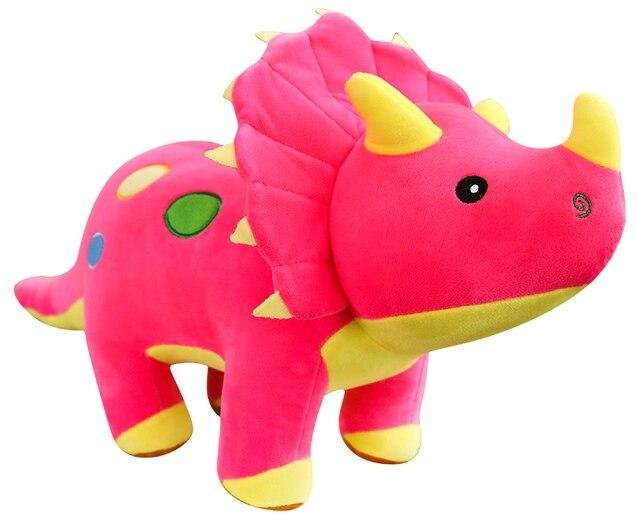 Binchi Keji Travel Triceratops Stegosaurus Dinosaurier Plüschtier, rot, ab 12 Jahre - Bild 1