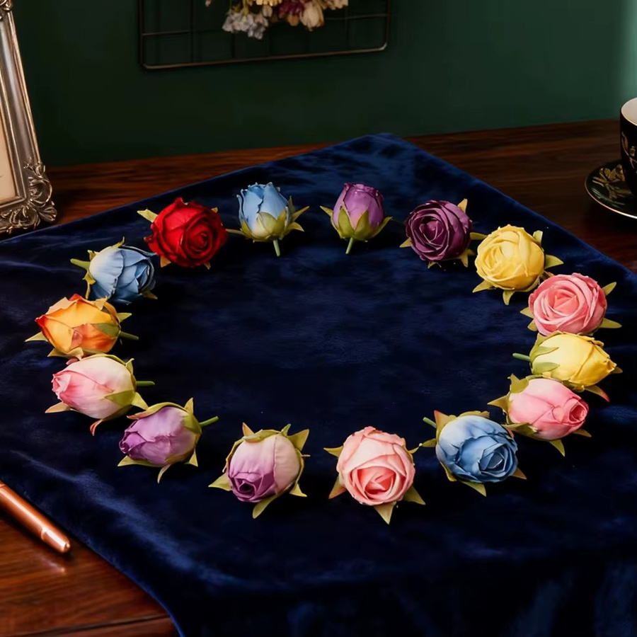 Künstliche Rosenköpfe von yusheng aus Seide in Fleischrosa für Hochzeit und Valentinstag, 50 Stück - Bild 3