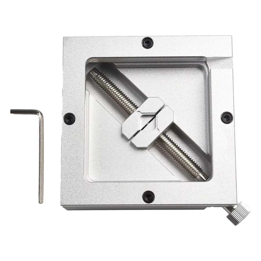 HT-90 BGA Reballing Jig Kit mit 10 universellen Schablonen und Befestigungsvorrichtung in Silber - Bild 2