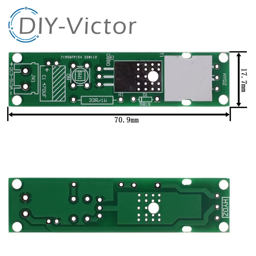 DC3-5V DIY Hochspannungsgenerator Arc Igniter Feuerzeug Kit für elektronische Projekte - Bild 2